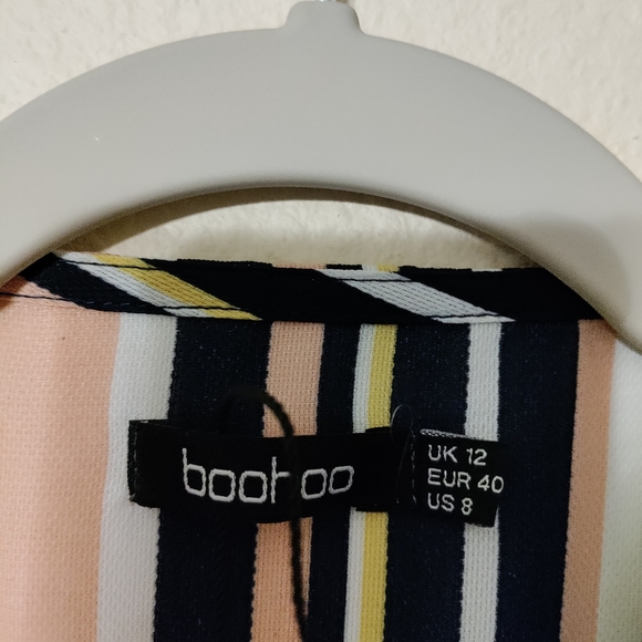 Boohoo Striped Bodysuit Size 8 - Picture 3 of 3